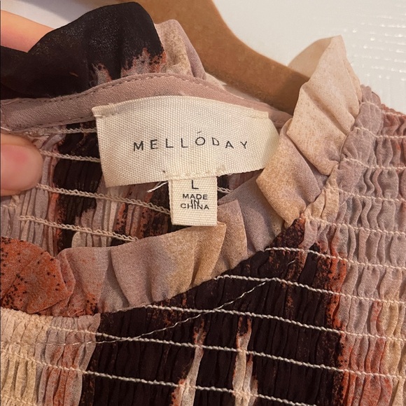 Melloday Nordstrom Chiffon Long Sleeve Maxi Dress L - Picture 7 of 7